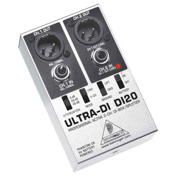Main product image for Behringer DI20 Ultra-DI Active 2-Ch Direct Box/ 248-732